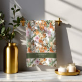 ボヘミ素朴アの植物性の冬の柑橘類クリスマス キッチンタオル