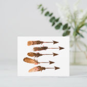 ボヘミ素朴アの部族の羽毛の矢 ポストカード (スタンド正面)