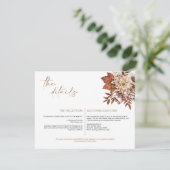 ボヘミ素朴アンテラコッタフローラ詳細カード 招待状 (スタンド正面)