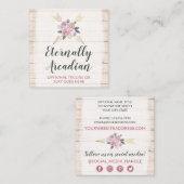 ボヘミ素朴アンフローラアローズBohoソーシャルメディア スクエア名刺 (正面/裏面)