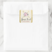 ボヘミ素朴アンフローラ矢印赤面ピンク金ゴールドボホ スクエアシール (バッグ)