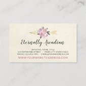 ボヘミ素朴アンフローラ矢印赤面ピンク金ゴールドボホ 名刺 (裏面)