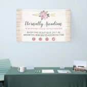 ボヘミ素朴アンフローラ矢印赤面ピンク金ゴールドボホ 横断幕 (トレードショー)