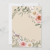 ボヘミ素朴人 |ヴィンテージバラブライダルシャワー 招待状 (裏面)