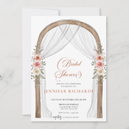 ボヘミ素朴人 |ヴィンテージバラブライダルシャワー 招待状