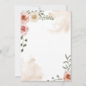 ボヘミ素朴人 |ヴィンテージバラブライダルシャワー 招待状 (裏面)