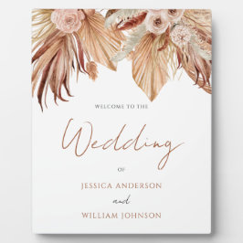 ボヘミ結婚アン歓迎エントランスの看板 フォトプラーク