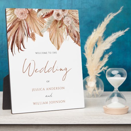 ボヘミ結婚アン歓迎エントランスの看板 フォトプラーク (側面)