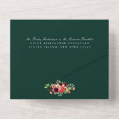 ボヘミ結婚ア開花の全招待状 オールインワン招待状 (裏面)