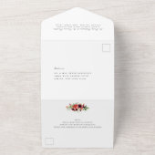 ボヘミ結婚ア開花の全招待状 オールインワン招待状 (外側)