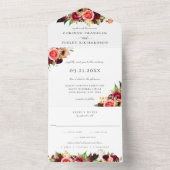 ボヘミ結婚ア開花の全招待状 オールインワン招待状 (内側)