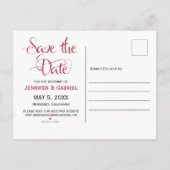 ボヘムシックブルガンディマルサラフローラ保存日 案内ポストカード (裏面)