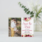 ボヘムシックブルガンディマルサラフローラ保存日 案内ポストカード (スタンド正面)