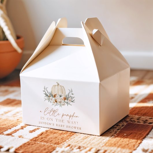 ボヘムテラコッタフローラパンプキンベイビーシャワー フェイバーボックス