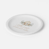 ボヘムテラコッタフローラパンプキンベイビーシャワー ペーパープレート (アングル)