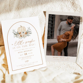 ボヘムテラコッタフローラパンプキンベイビーシャワー 招待状