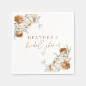 ボヘムテラコッタフローラボヘミアンブライダルシャワー スタンダードカクテルナプキン (正面)
