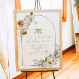 ボヘムテラコッタフローラボホRNナース卒業 ポスター