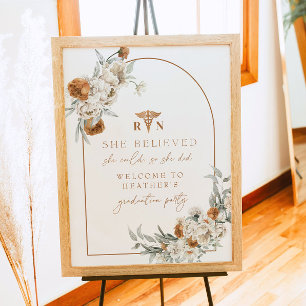 ボヘムテラコッタフローラボホRNナース卒業 ポスター