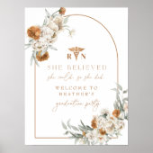 ボヘムテラコッタフローラボホRNナース卒業 ポスター (正面)