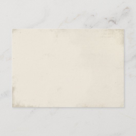 ボヘムピーコックフェザーティール（緑がかった色）ウィングウェル結婚ズ エンクロージャーカード (裏面)