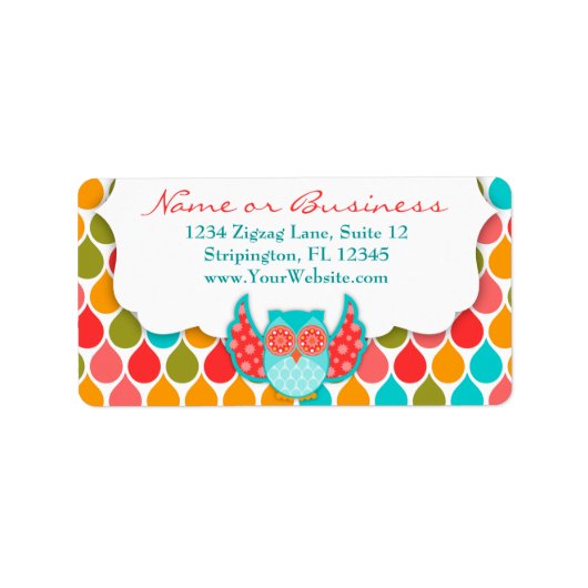 ボヘムフクロウ白ラージラベル ラベル (正面)