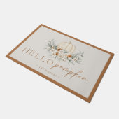 ボヘムボホテラコッタハローパンプキン秋秋 ドアマット (アングル)