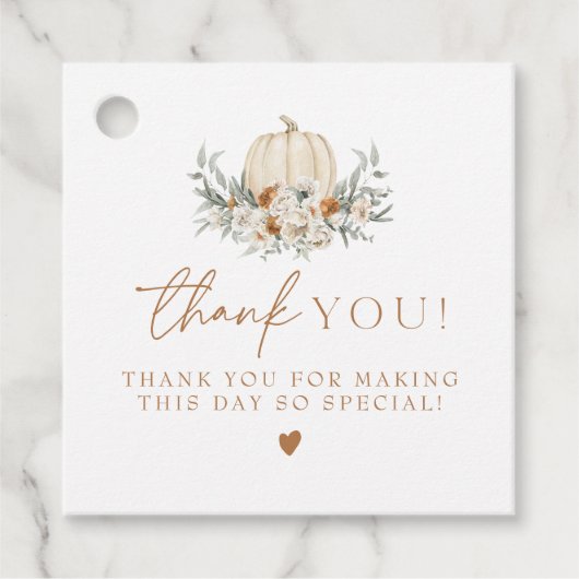 ボヘムボホ秋テラコッタフローラパンプキン フェイバータグ (正面)