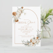 ボヘメテラコッタフローラボホアーチブライダルシャワー 招待状 (スタンド正面)