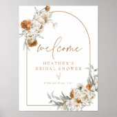 ボヘメボホテラコッタアーチブライダルシャワーウェルカム ポスター (正面)