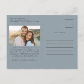 ボヘモダンミアンほこりっぽい青いパンパスグラス写真 案内ポストカード (裏面)