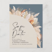 ボヘモダンミアンほこりっぽい青いパンパスグラス写真 案内ポストカード (正面)