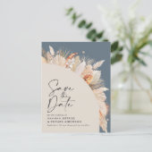 ボヘモダンミアンほこりっぽい青いパンパスグラス写真 案内ポストカード (スタンド正面)