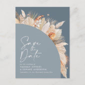 ボヘモダンミアンほこりっぽい青いパンパスグラス写真 案内ポストカード (正面)