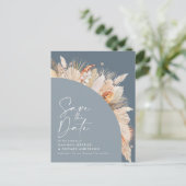 ボヘモダンミアンほこりっぽい青いパンパスグラス写真 案内ポストカード (スタンド正面)