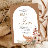 ボヘモダンミアンアーチフローラ結婚ズ 招待状