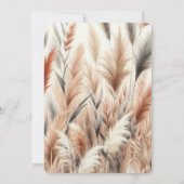 ボヘモダンミアンウォーターカラーパンパスグラス結婚ズ 招待状 (裏面)