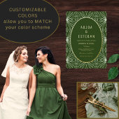 ボヘモダンミアンジャングルトライブプリント 箔招待状