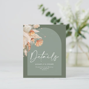 ボヘモダンミアンセージ緑パンパスグラス結婚ズ