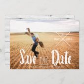 ボヘモダンミアンタイポグラフィ |写真の保存日付 セーブザデート (正面/裏面)