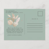 ボヘモダンミアンテラコッタパンパスグラスセージ緑 案内ポストカード (裏面)