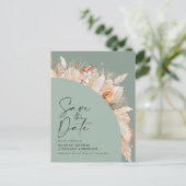 ボヘモダンミアンテラコッタパンパスグラスセージ緑 案内ポストカード (スタンド正面)