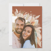 ボヘモダンミアンテラコッタパンパスグラス写真 セーブザデート (裏面)