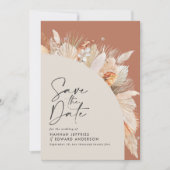 ボヘモダンミアンテラコッタパンパスグラス救写真写真 セーブザデート (正面)