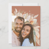 ボヘモダンミアンテラコッタパンパスグラス救写真写真 セーブザデート (裏面)