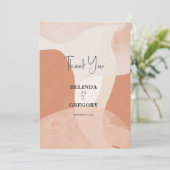 ボヘモダンミアンテラコッタ抽象芸術結婚ズ サンキューカード (スタンド正面)