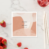 ボヘモダンミアンテラコッタ抽象芸術結婚ズ スタンダードカクテルナプキン (インサイチュ)