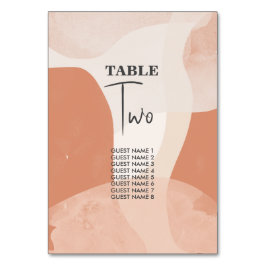 ボヘモダンミアンテラコッタ抽象芸術結婚ズ テーブルナンバー