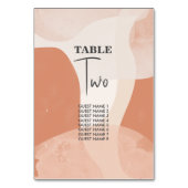 ボヘモダンミアンテラコッタ抽象芸術結婚ズ テーブルナンバー (裏面)