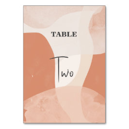 ボヘモダンミアンテラコッタ抽象芸術結婚ズ テーブルナンバー